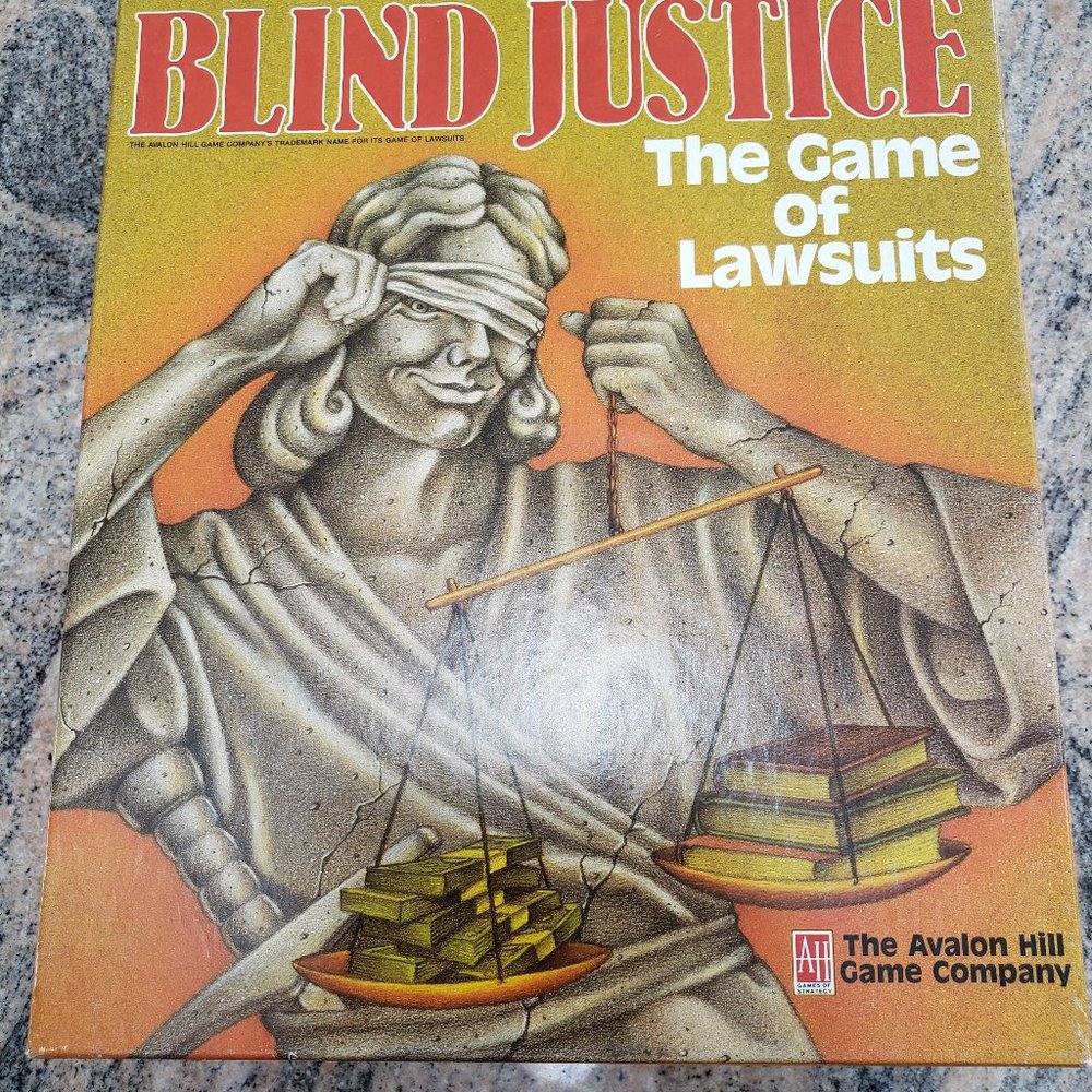 [GREAT Condition] Vintage 1969 "Blind Justice" Game COMPLETE Avalon Hill Co